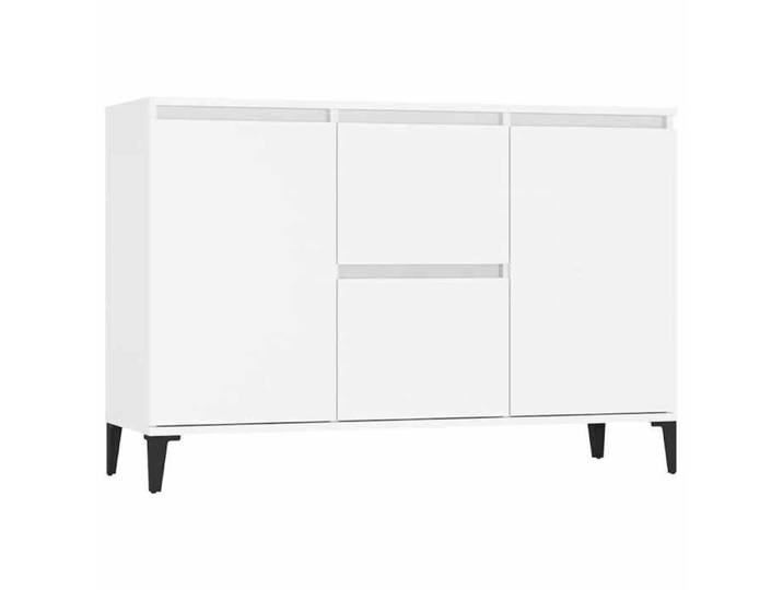 Remise Enfilade de rangement - Blanc - Buffet bas bahut vaisselier - blanc - 102x35x70cm - bois d'ingénierie_bkg88c