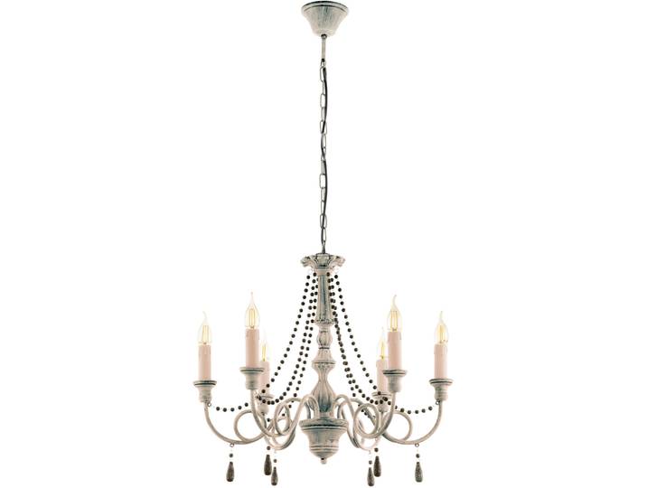 Eglo Kronleuchter Colchester Braun/Grau Stahl 110 cm - Farbe: Taupe-antik - Material: Holz/Stahl - LED