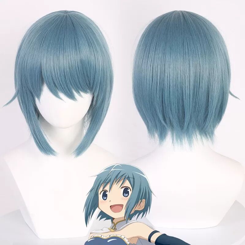 INF Blaue Cosplay-Perücke - Miki Sayaka Stil, Hitzebeständiges Synthetikhaar
