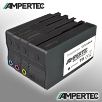 4 Ampertec Tinten ersetzt HP 711 Multipack KCMY