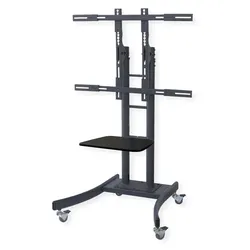 Value LCD/TV-Rollständer (125 kg, 23" - 100"), TV Ständer, Schwarz