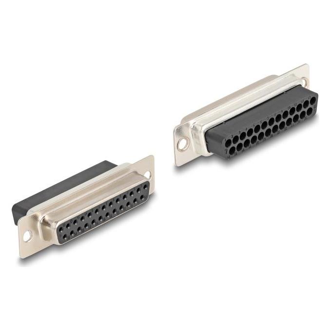 Delock 67097 - D-Sub 25 Pin Buchse zu RJ12 Buchse Montagesatz schwarz (67097)