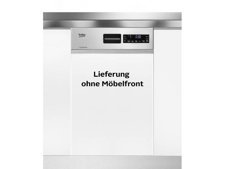 BEKO teilintegrierbarer Geschirrspüler BDSS28040XQ , Energieeffizienz: C (A-G), silber (edelstahllook), B:44,8cm H:81,8cm T:57cm, Geschirrspüler, SelfDry – automatische Türöffnung für perfekte Trocknungsergebnisse