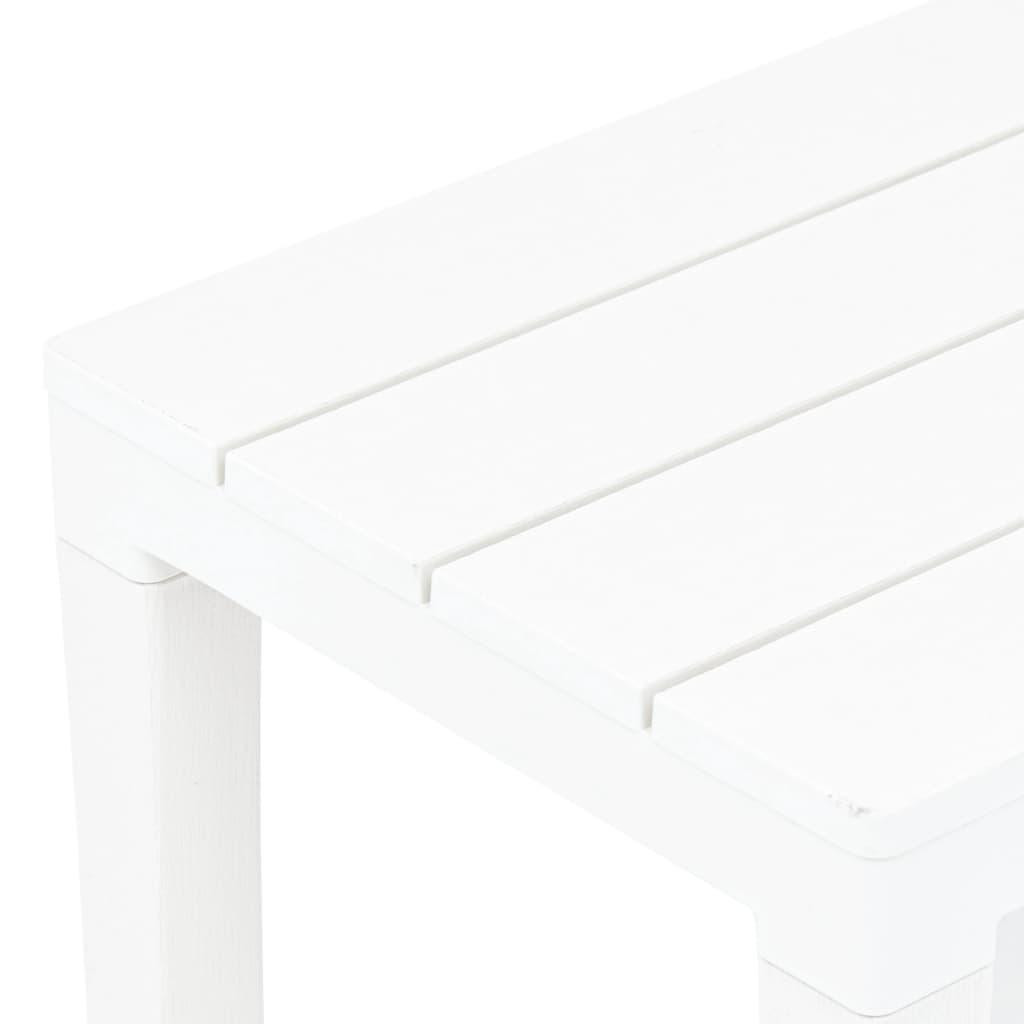 vidaXL Set van 2 Tuinbanken, Wit, Kunststof