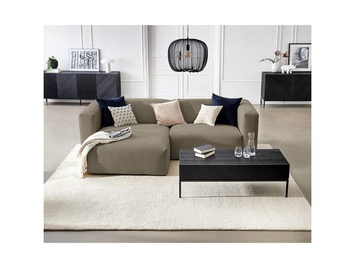 Ecksofa, Dunkelgrau, 255x160x72 cm, Textil, 3-Sitzer & Rücken Echt, Stoffauswahl