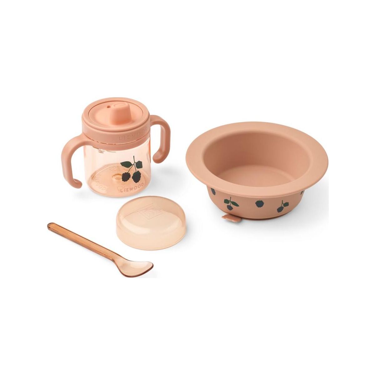 Liewood Becket Tableware Set berry / pale tuscany (2502) ONE SIZE LW21192-2502-ONE SIZE-CU