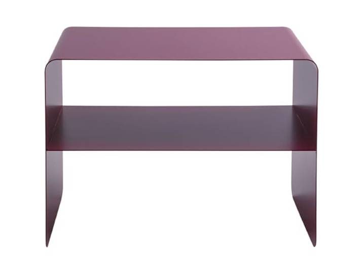 Kare Design Couchtisch Lounge S, pink, 58x37x44 cm, Beistelltisch 50 kg max. Belastbarkeit, Stahl pulverbeschichtet, modernes Design, klare Linien, pflegeleicht, fürs Wohnzimmer