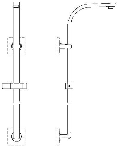 Ideal Standard Brausesystem A1530AA ohne Handbrause, verchromt