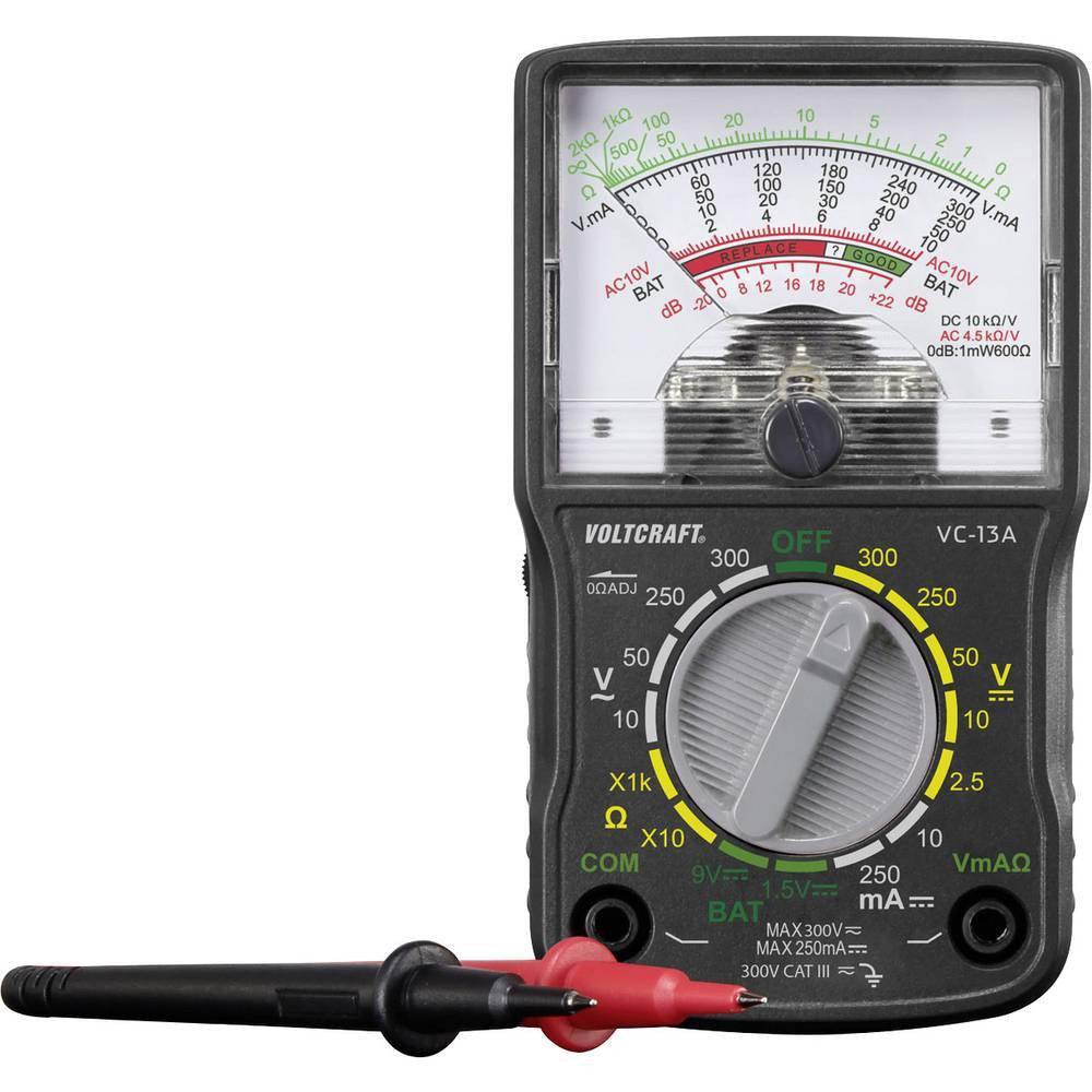 Voltcraft VC-13A Analoge Multimeter CAT III 300 V