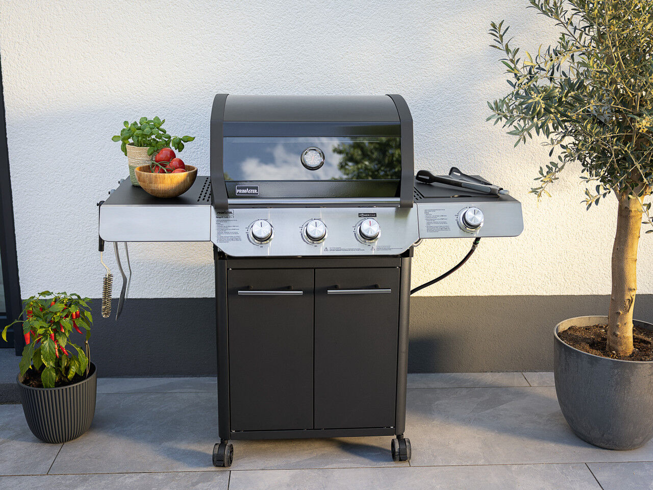 Primaster Gasgrill Cody Powerzone & Seitenbrenner Grillfläche: 63,5 x 48 cm