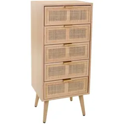 KOMMODE aus MDF und Gitter, braun, 42x37x101cm