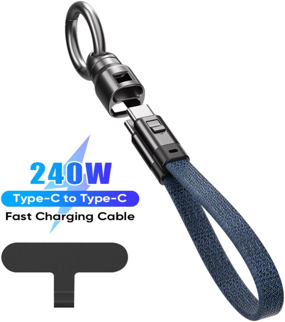 INF Câble de données plat tressé avec cordon Type-C vers Type-C PD 240W