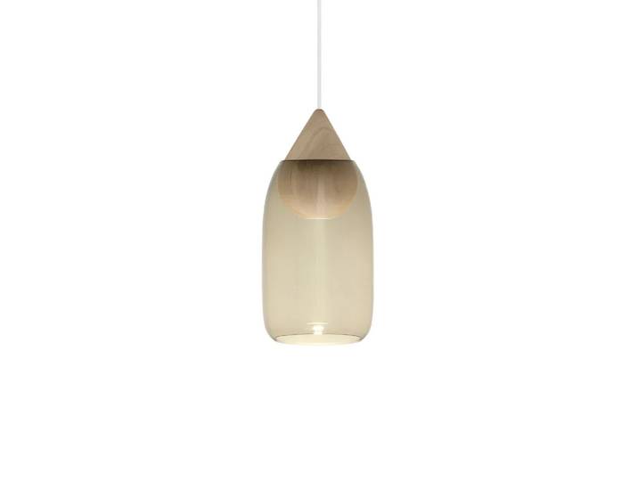 Mater Suspension Liuku Drop tilleul laqué mat smoked glass