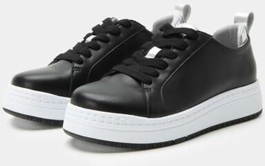 Women's Adysen Platform Lace Up Fashion Sneaker by Alegria in Black (Size 39 M)
