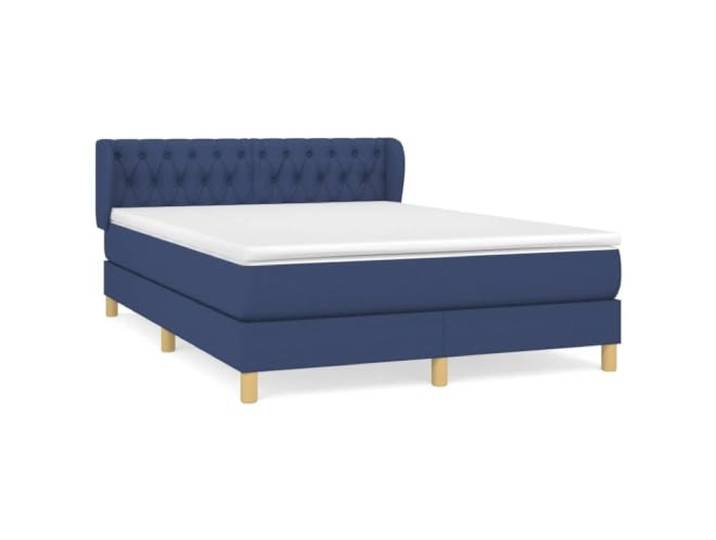 PUGYNBK Boxspringbett, 140 x 190 cm, mit verstellbarem Kopfteil Taschenfederkernmatratze, mittlere Festigkeit, atmungsaktiver Stoff, weicher Schutz, einfache Montage