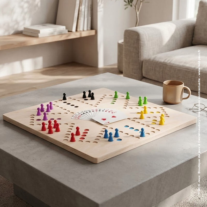 Loisirs Nouveaux Jeu de tock double face 4 / 6 joueurs