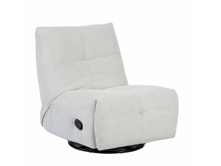 Fauteuil relax inclinable en tissu gris clair
