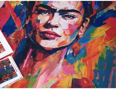 Frida Kahlo X Exquisite Rugs Handmade Polyester in Red/Multi Area Rug