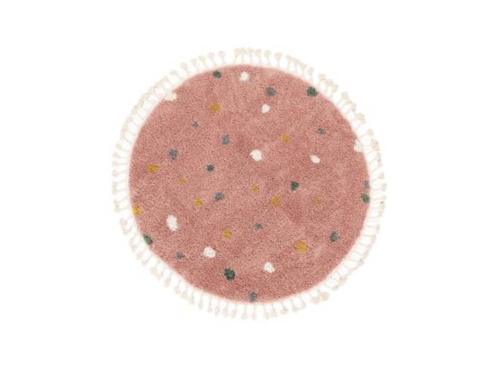 RugVista Confetti Kinderteppich, Ø 150 cm, Rosa Moderne, Rund, Niedriger Stapel, Nur chemische Reinigung, Oeko-Tex 100, Ohne gefährliche Chemikalien, Kinderzimmer