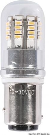 Osculati Lampadina LED BAY15D perni disassati per fanali di via Lampadina led 12/24 V 25 W