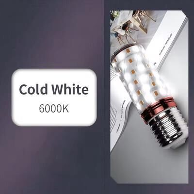 Uplift Essentials 6 Piece LED Corn Bulb Set For Emergency And Home Lighting cold White 15w
