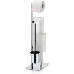 Toilettengarnitur STYLE (LBH 26x18x71 cm) - silber - LBH 26x18x71 cm