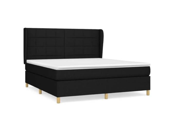 Makastle Boxspringbett mit Matratze Schwarz 160x200 cm Höhenverstellbares Kopfteil