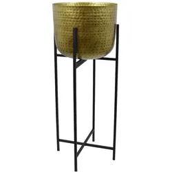 LOFT42 Mara Stehender Übertopf – Gold – Metall – 87 x 35
