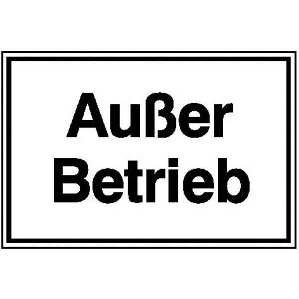 SafetyMarking® Hinweisschild "Außer Betrieb" 25 x 15 cm 11.5822