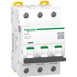 Schneider Electric A9F92325 Leitungsschutzschalter iC60L, 3P, 25A, Z-Charakteristik, 25kA