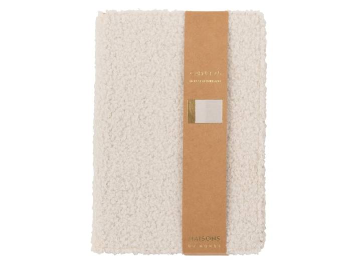 Notizbuch mit Bouclé-Bezug, beige