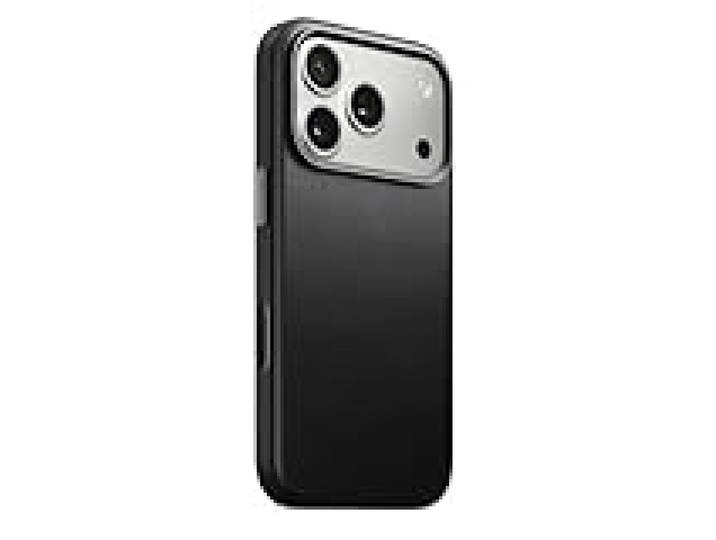 Nomad Étui Traditionnel en Cuir Noir Compatible avec iPhone 17 Pro Étui de téléphone Compatible avec Chargeur Magsafe pour iPhone 17 Pro