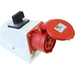 PCE, Steckdose, 75915-6 Wandsteckdose mit Schalter 16A 5p 6h IP44