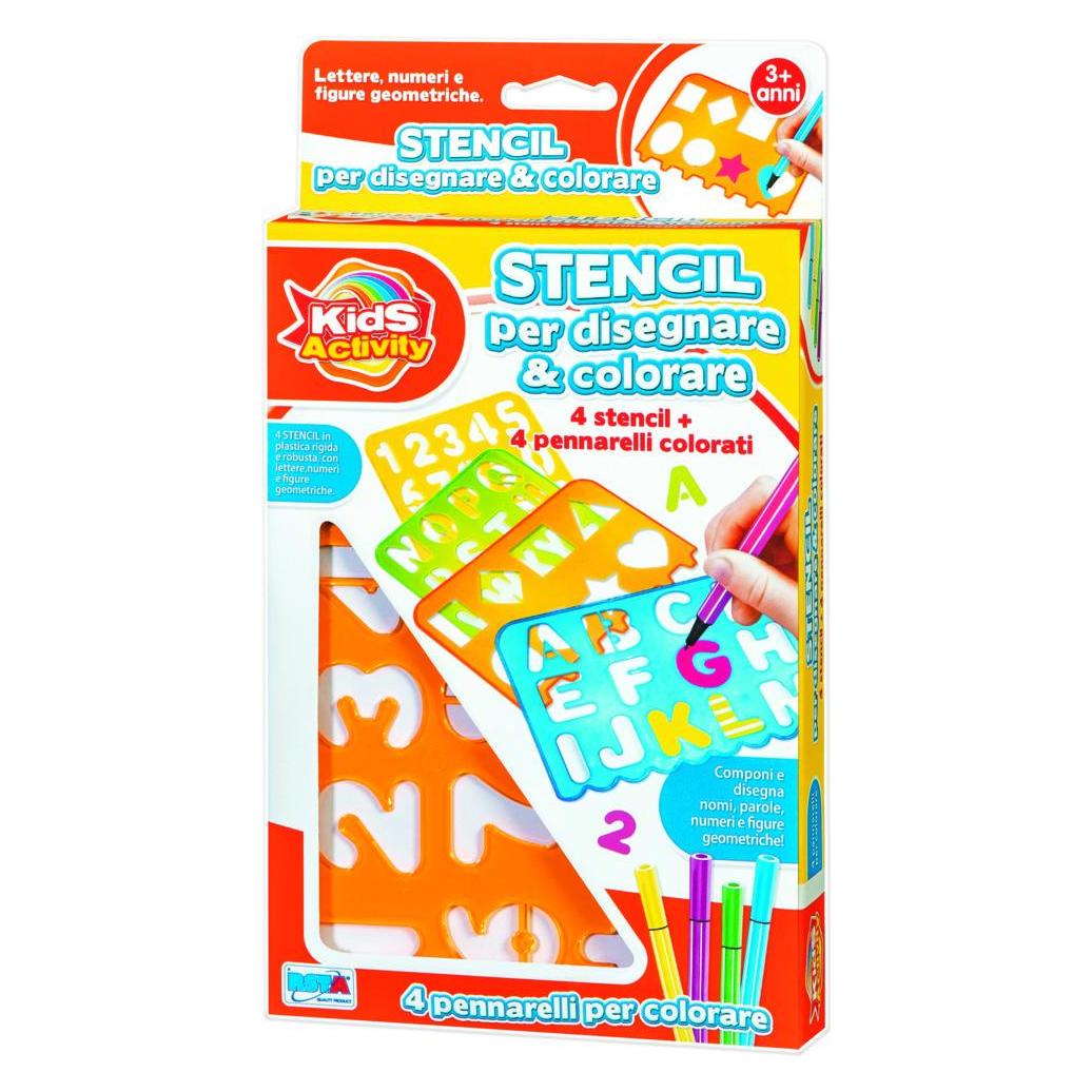 Rs Toys Set 4 Stencils + 4 Markers (36933282)