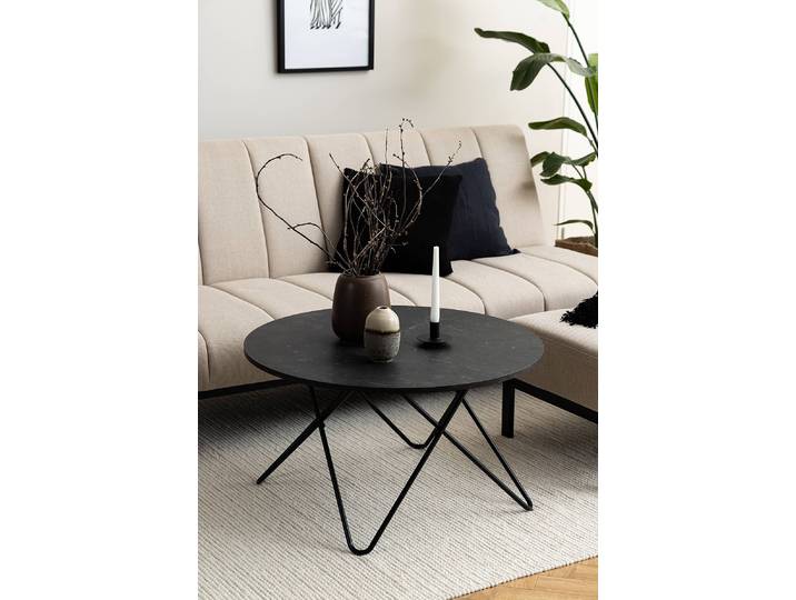 Table basse Nonsan Ø 80cm Noir