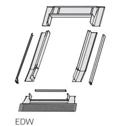 RotoQ Einzeleindeckrahmen Standard EDW 1x1TV 094/180 P_ Ziegel, HoheZiegel, Wellblech