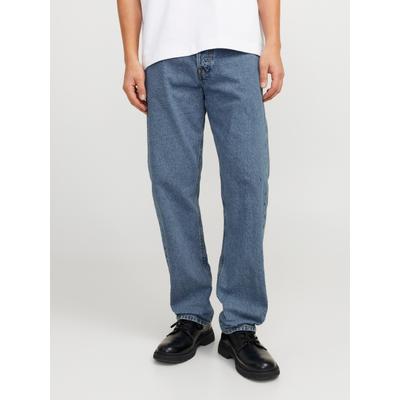 Relax-fit-Jeans JACK & JONES "JJICHRIS JJORIGINAL SQ 735 LN", Herren, Gr. 32, Länge 36, blau (blau denim), Denim/Jeans, Obermaterial: 100% Baumwolle, regular fit normal, Jeans