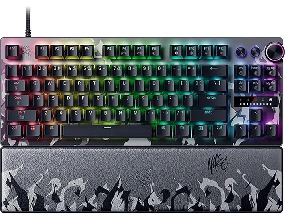 Razer HUNTSMAN V3 PRO TEN 8KHZ NIKO ED, Volle Größe (100%), Kabelgebunden, USB, Optischer Schlüsselschalter, Schwarz