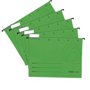 Herlitz Hängemappen 5874680, UniReg easy orga, A4, grün, Karton, 5 Stück