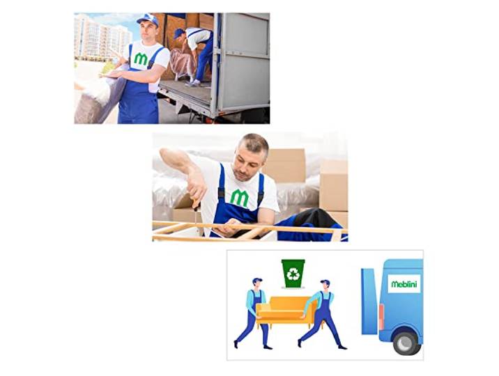 MEBLINI Zusatzleistung - Option 3: Lieferung in die Wohnung + Montage + Demontage und Entsorgung des Alten Bettes (nur Boxspringbett, Ecksofa, Sofa)