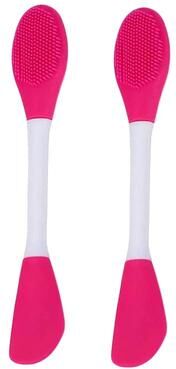 Inspired Deals Dual Head Silicone Face Mask Brush Set For Clean Mask Application rose