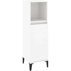 Helloshop26 - Weißer Badschrank 30 x 30 x 100 cm praktischer Aufbewahrungsschrank modernes Design aus weißem Holz