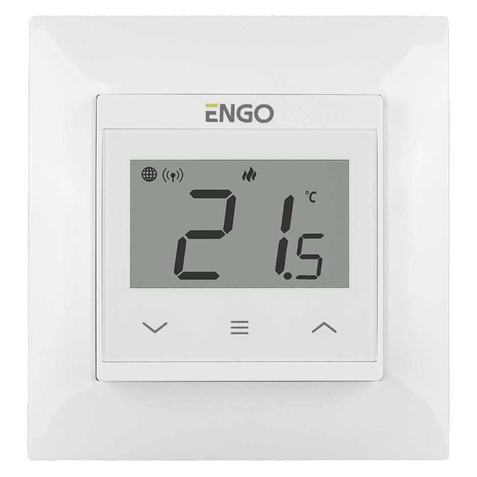 Salus Engo Internetowy, podtynkowy regulator temperatury do ramki 55x55, Wi-Fi, 230V (E55-W)