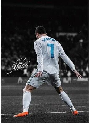 Inspire Essentials Modern Soccer Player Canvas Wall Art Football Poster Print 11 19.69 27.56 Inches