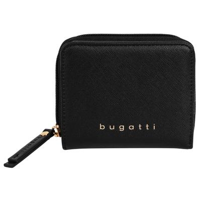 Geldbörse BUGATTI "BUGATTI Damen ELLA SAFFIANO", Damen, schwarz, Kunstfaser, Kleinlederwaren