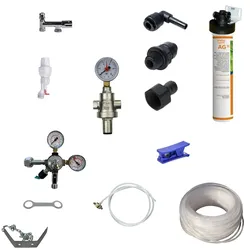 BieTal® Anschlußpaket Auftisch Wasser Sprudel Tafelwassergerät Aktivkohle Filter Anlage