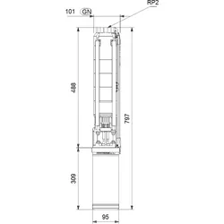 GRUNDFOS Unterwasserpumpe SP717 Rp11/2 4in3X380-415/50 2.2kW