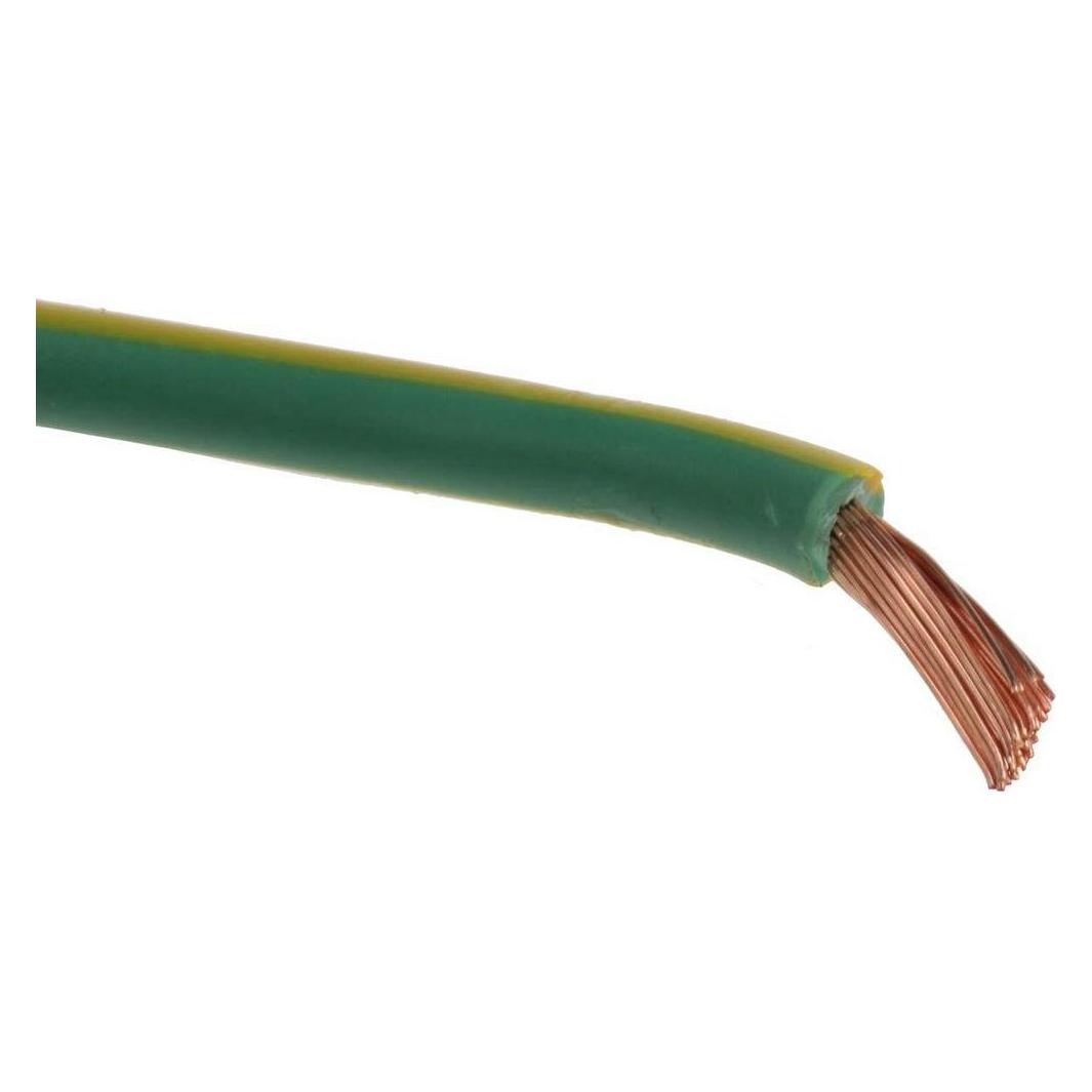RS PRO BK PVC Switchgear 4.0 Grn/Yellow Cable (25 m) (8114463)