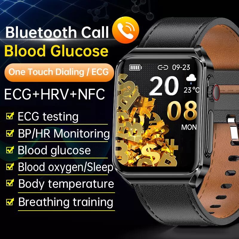 INF Smartwatch mit EKG-Herzüberwachung/Bluetooth-Anrufen/Bluetooth-Musik