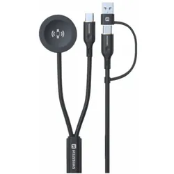 Swissten Wireless 2in1 Charging Cable for Samsung Galaxy Watch / 2x USB-C / USB 1.2m, Smartwatch Zubehör